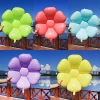 Wholesale of new colored macaron smiling faces, small daisies, street stall flowers, aluminum film balloons, party decorations and birthday balloons details Picture